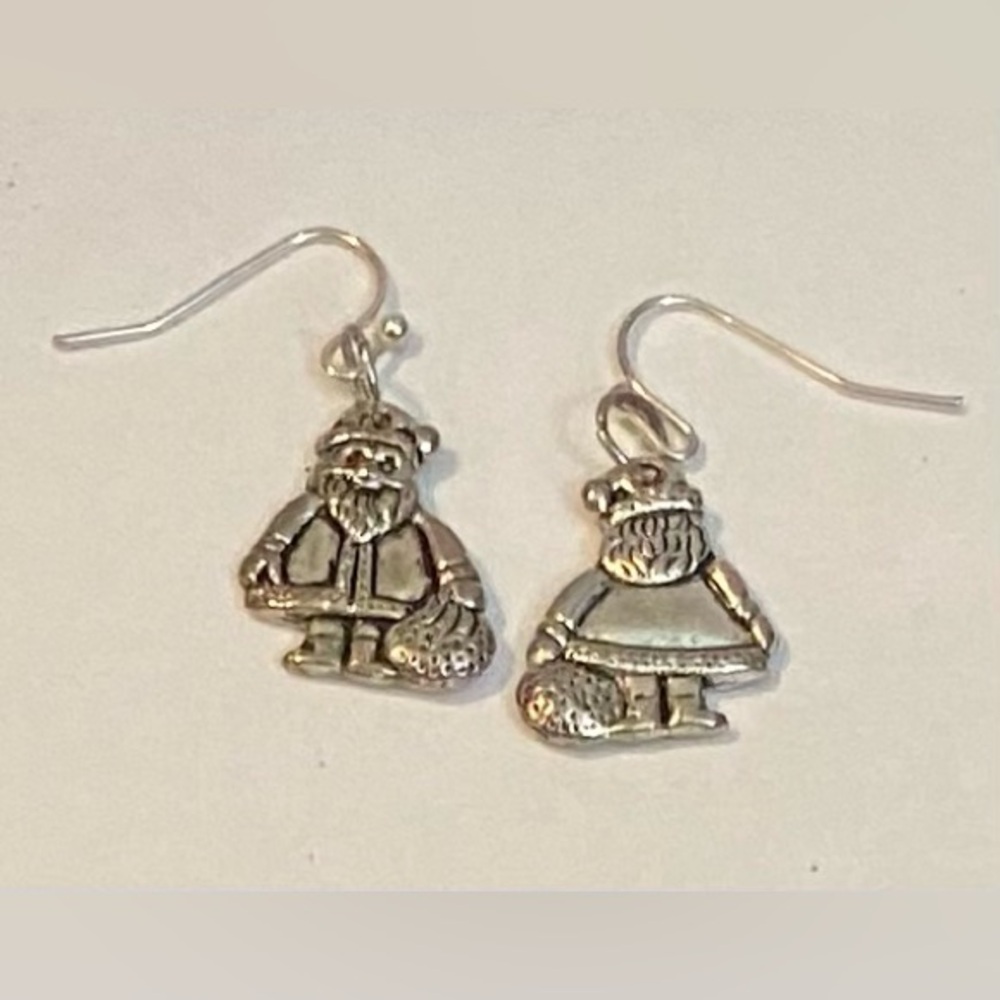 Christmas Santa Claus charm earrings